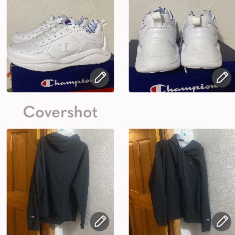 Champion bounce sole sz11 & Black Hoodie XL